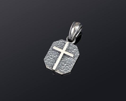 Sterling silver simple cross pendant