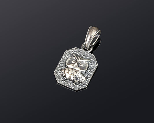 Sterling silver pendant owl