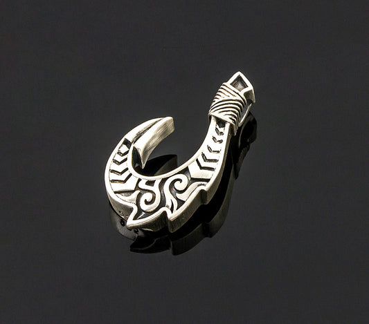 Handmade Sterling Silver Maori Hook Pendant